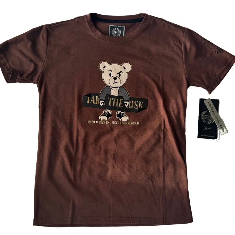 Kids Brown Bear Graphic T Shirt Large 14 16 NWT